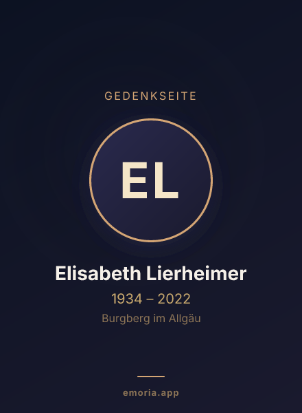 Gedenkportrait von Elisabeth Lierheimer