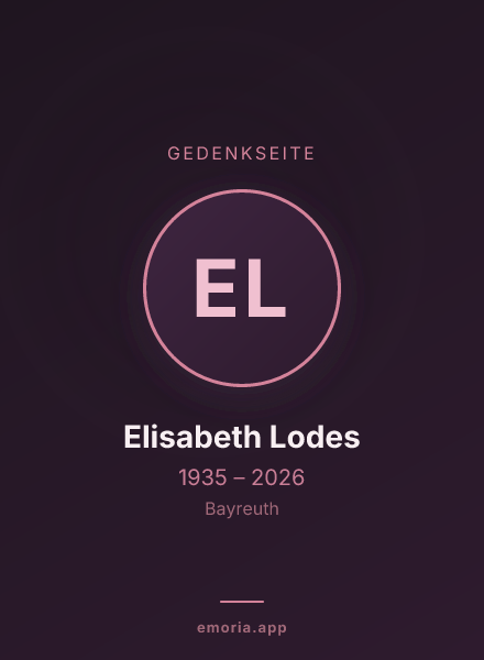 Gedenkportrait von Elisabeth Lodes