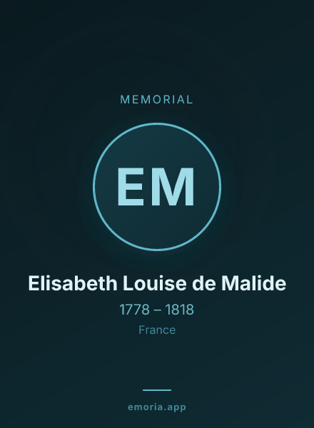 Memorial portrait of Elisabeth Louise de Malide