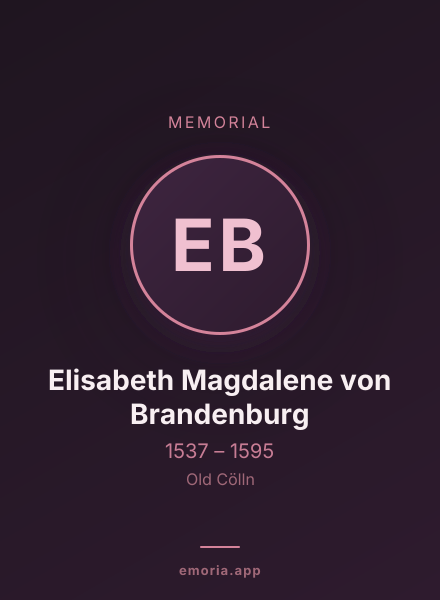 Memorial portrait of Elisabeth Magdalene von Brandenburg
