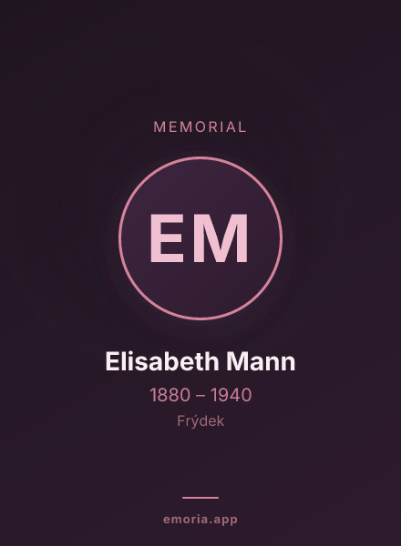 Memorial portrait of Elisabeth Mann