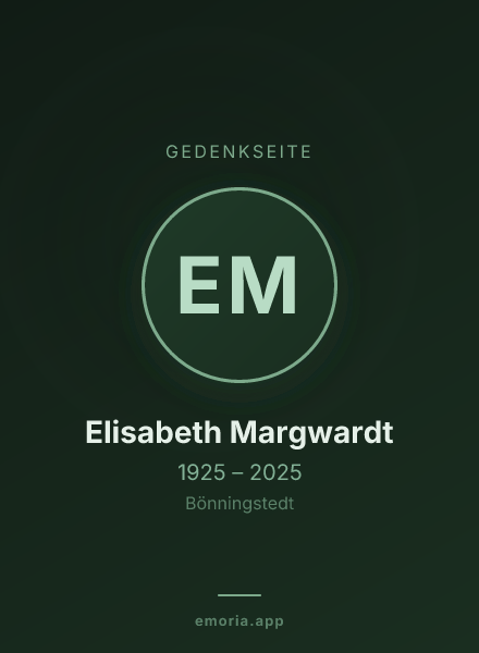 Gedenkportrait von Elisabeth Margwardt