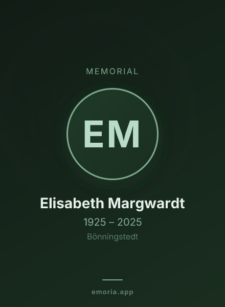 Memorial portrait of Elisabeth Margwardt
