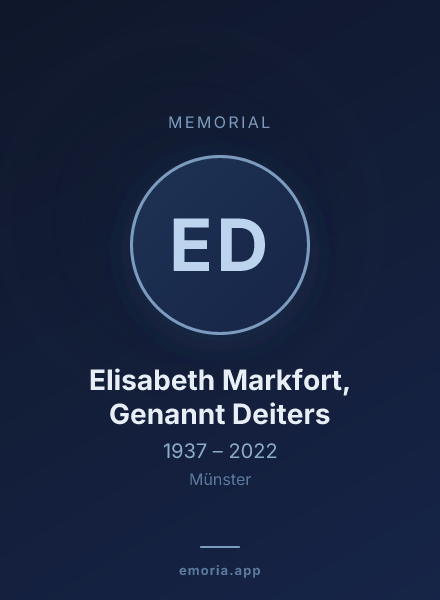 Memorial portrait of Elisabeth Markfort, Genannt Deiters