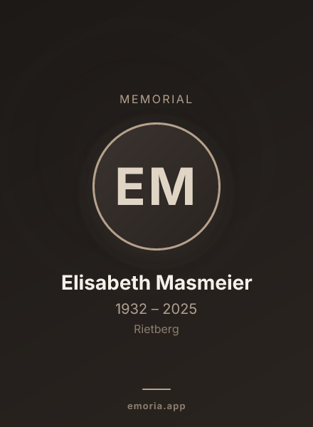 Memorial portrait of Elisabeth Masmeier