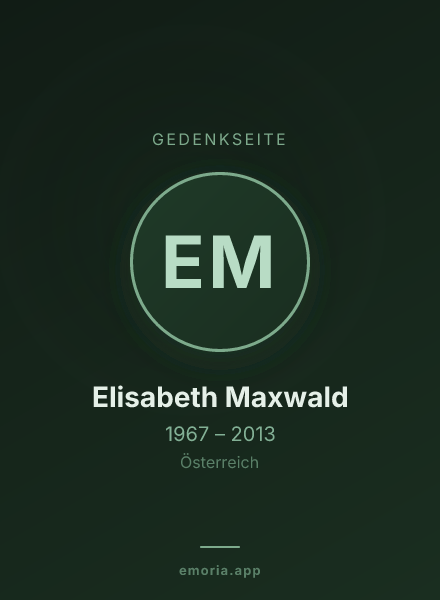 Gedenkportrait von Elisabeth Maxwald