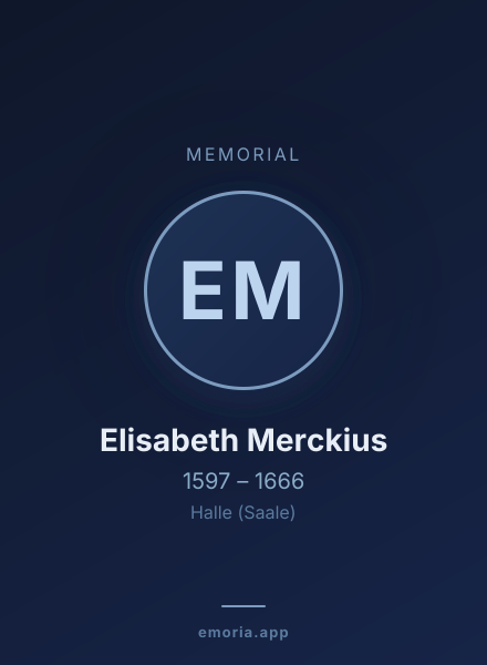 Memorial portrait of Elisabeth Merckius