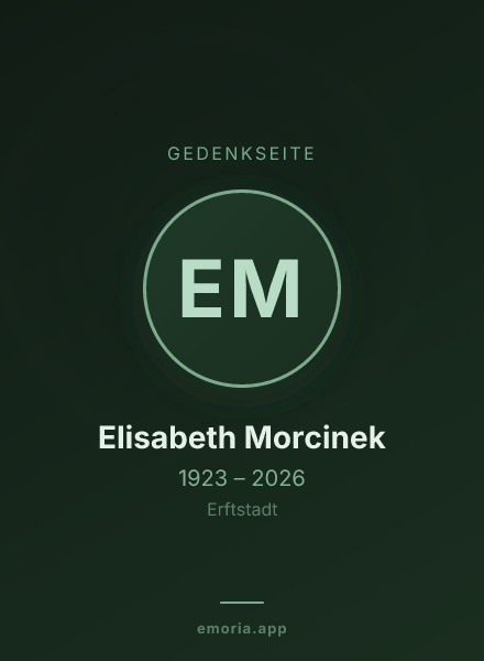 Gedenkportrait von Elisabeth Morcinek