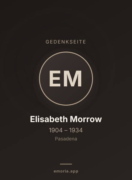 Gedenkportrait von Elisabeth Morrow