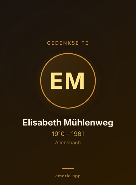 Gedenkportrait von Elisabeth Mühlenweg