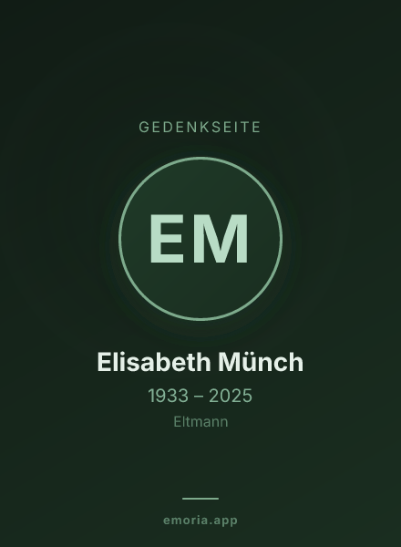 Gedenkportrait von Elisabeth Münch