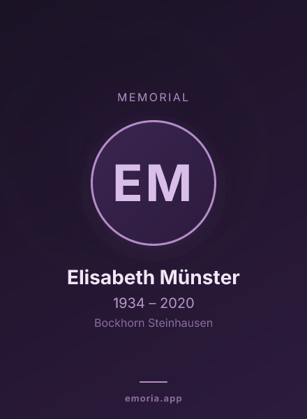 Memorial portrait of Elisabeth Münster