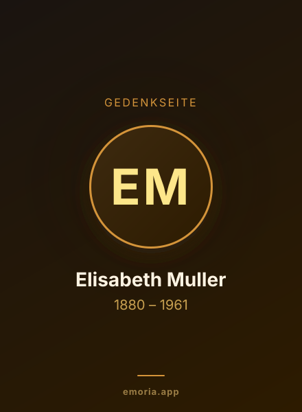 Gedenkportrait von Elisabeth Muller