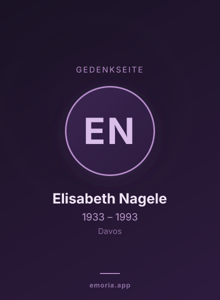 Gedenkportrait von Elisabeth Nagele