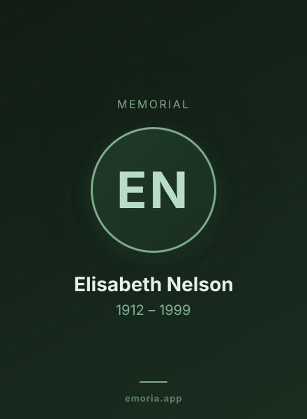 Memorial portrait of Elisabeth Nelson