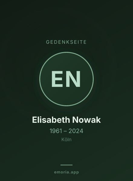 Gedenkportrait von Elisabeth Nowak