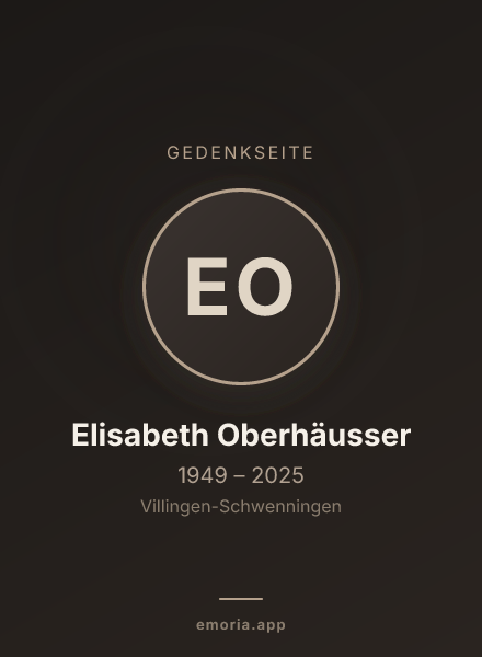 Gedenkportrait von Elisabeth Oberhäusser