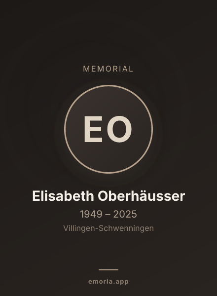 Memorial portrait of Elisabeth Oberhäusser