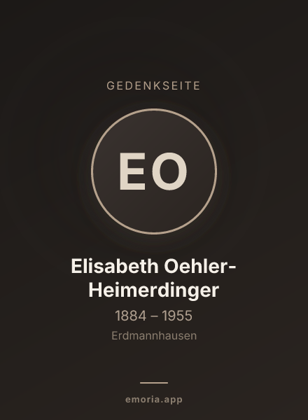 Gedenkportrait von Elisabeth Oehler-Heimerdinger