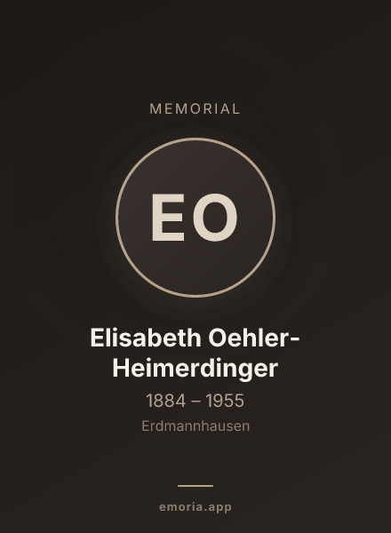 Memorial portrait of Elisabeth Oehler-Heimerdinger