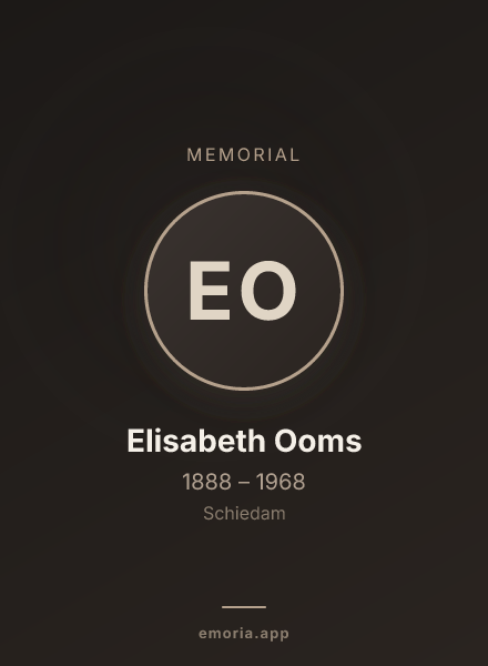Memorial portrait of Elisabeth Ooms