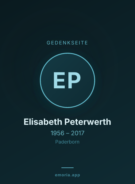 Gedenkportrait von Elisabeth Peterwerth