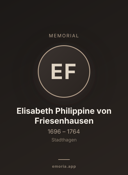Memorial portrait of Elisabeth Philippine von Friesenhausen