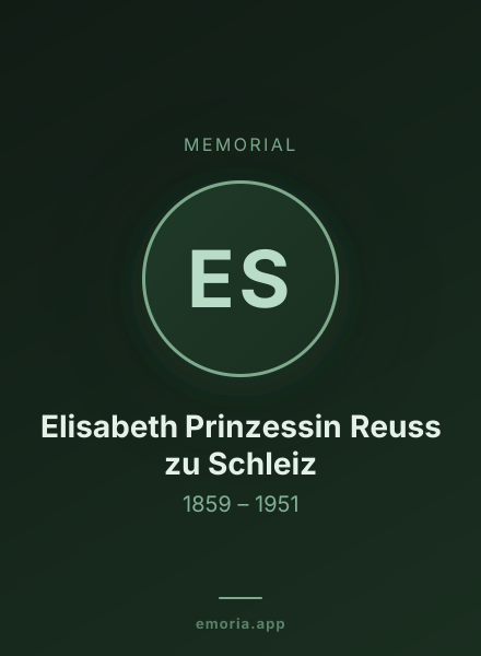 Memorial portrait of Elisabeth Prinzessin Reuss zu Schleiz