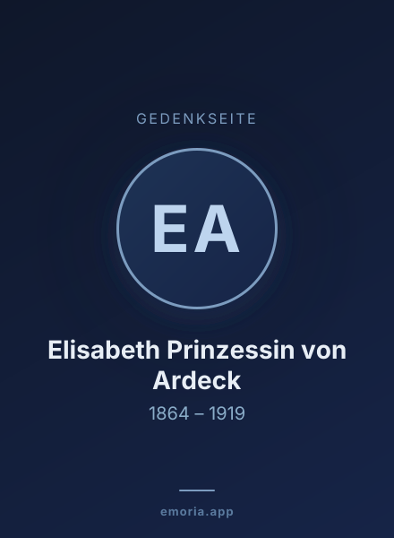 Gedenkportrait von Elisabeth Prinzessin von Ardeck