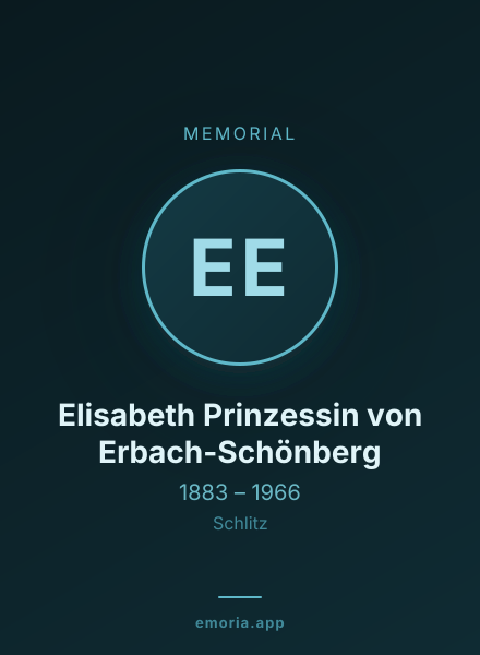 Memorial portrait of Elisabeth Prinzessin von Erbach-Schönberg