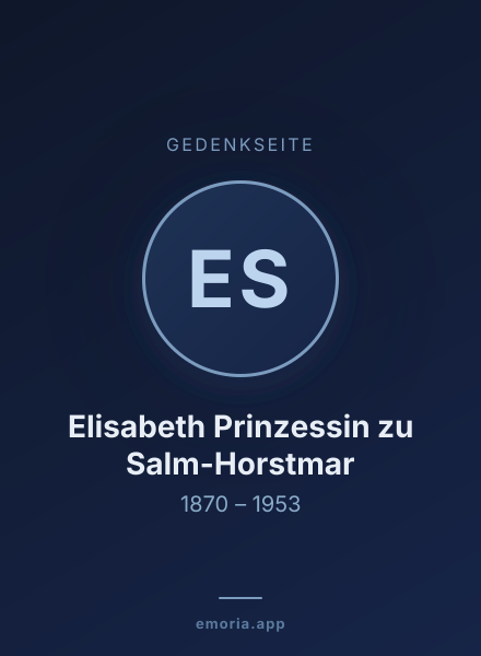 Gedenkportrait von Elisabeth Prinzessin zu Salm-Horstmar