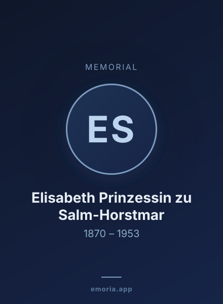 Memorial portrait of Elisabeth Prinzessin zu Salm-Horstmar