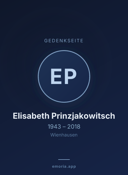 Gedenkportrait von Elisabeth Prinzjakowitsch