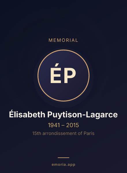Memorial portrait of Élisabeth Puytison-Lagarce