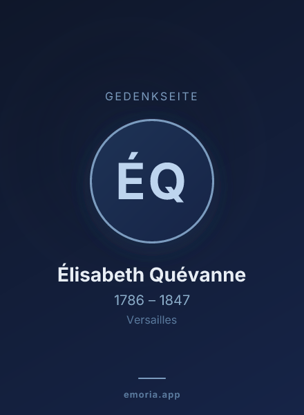 Gedenkportrait von Élisabeth Quévanne