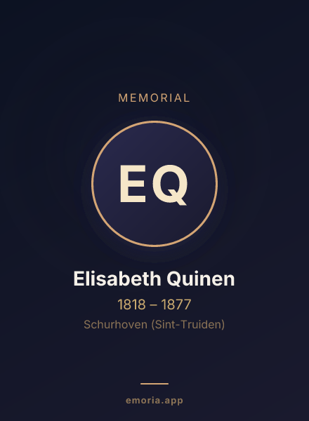 Memorial portrait of Elisabeth Quinen