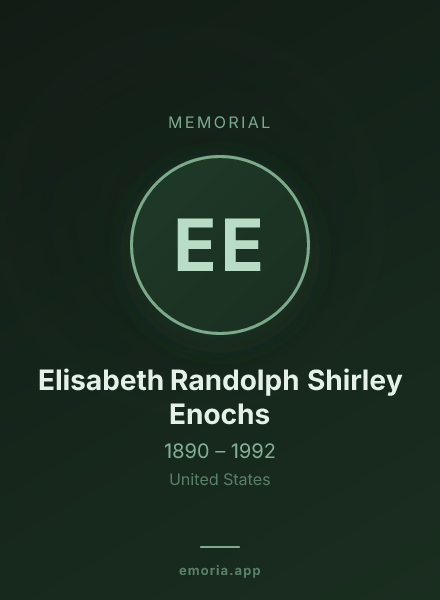 Memorial portrait of Elisabeth Randolph Shirley Enochs