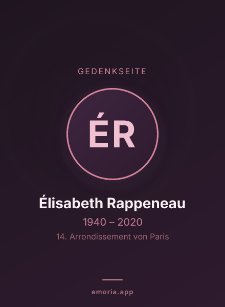 Gedenkportrait von Élisabeth Rappeneau