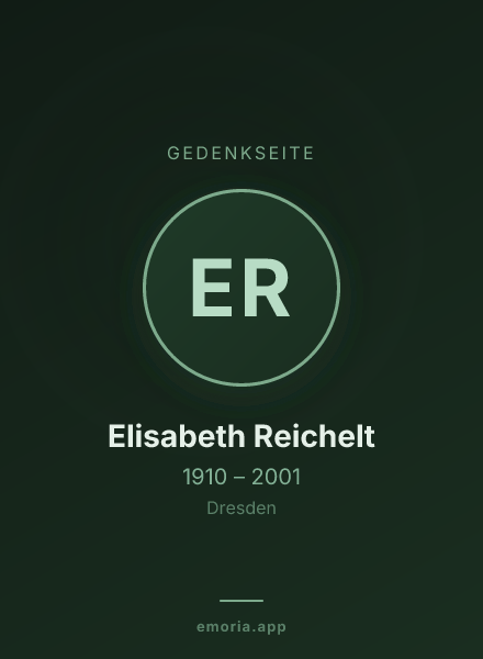 Gedenkportrait von Elisabeth Reichelt
