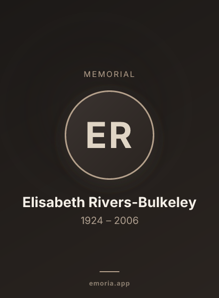 Memorial portrait of Elisabeth Rivers-Bulkeley