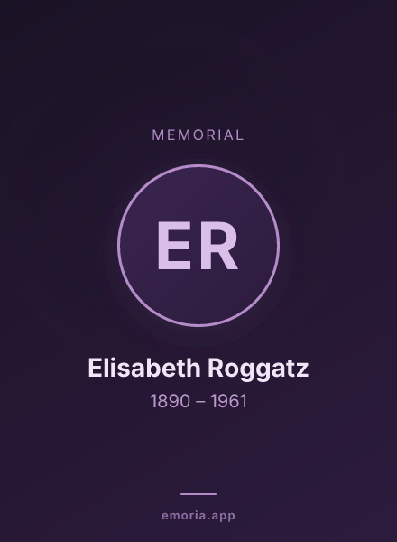 Memorial portrait of Elisabeth Roggatz