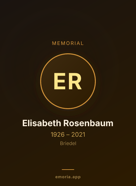 Memorial portrait of Elisabeth Rosenbaum