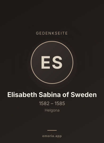 Gedenkportrait von Elisabeth Sabina of Sweden