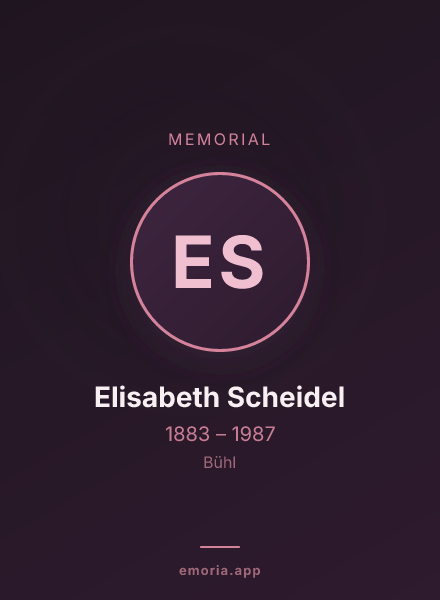 Memorial portrait of Elisabeth Scheidel