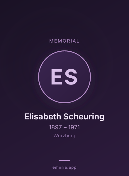 Memorial portrait of Elisabeth Scheuring