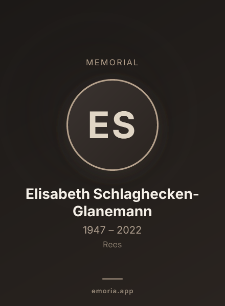 Memorial portrait of Elisabeth Schlaghecken-Glanemann