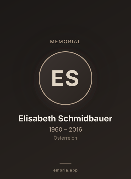 Memorial portrait of Elisabeth Schmidbauer