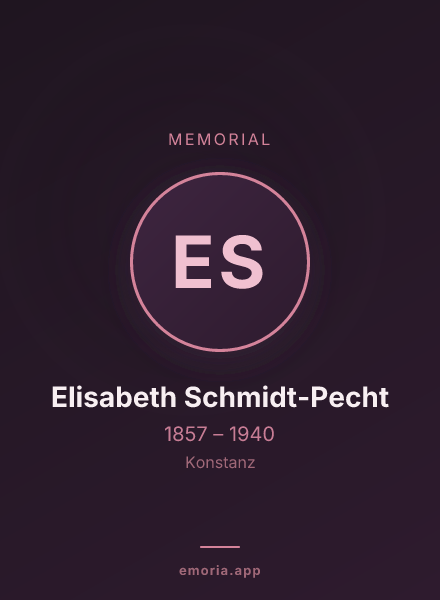 Memorial portrait of Elisabeth Schmidt-Pecht