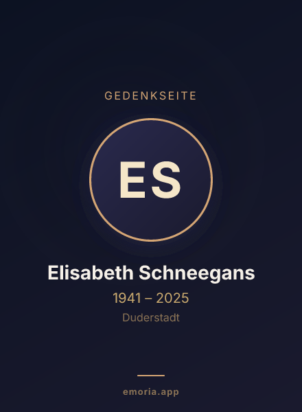 Gedenkportrait von Elisabeth Schneegans