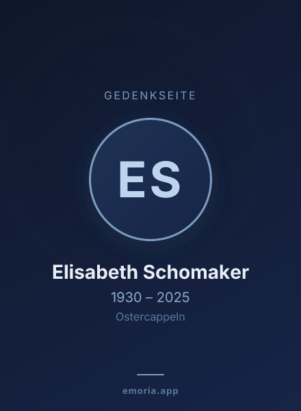 Gedenkportrait von Elisabeth Schomaker